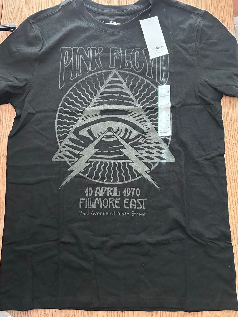 New Mens Goodfellow & Co Pink Floyd 1970 T-shirt Cotton Black Size Medium